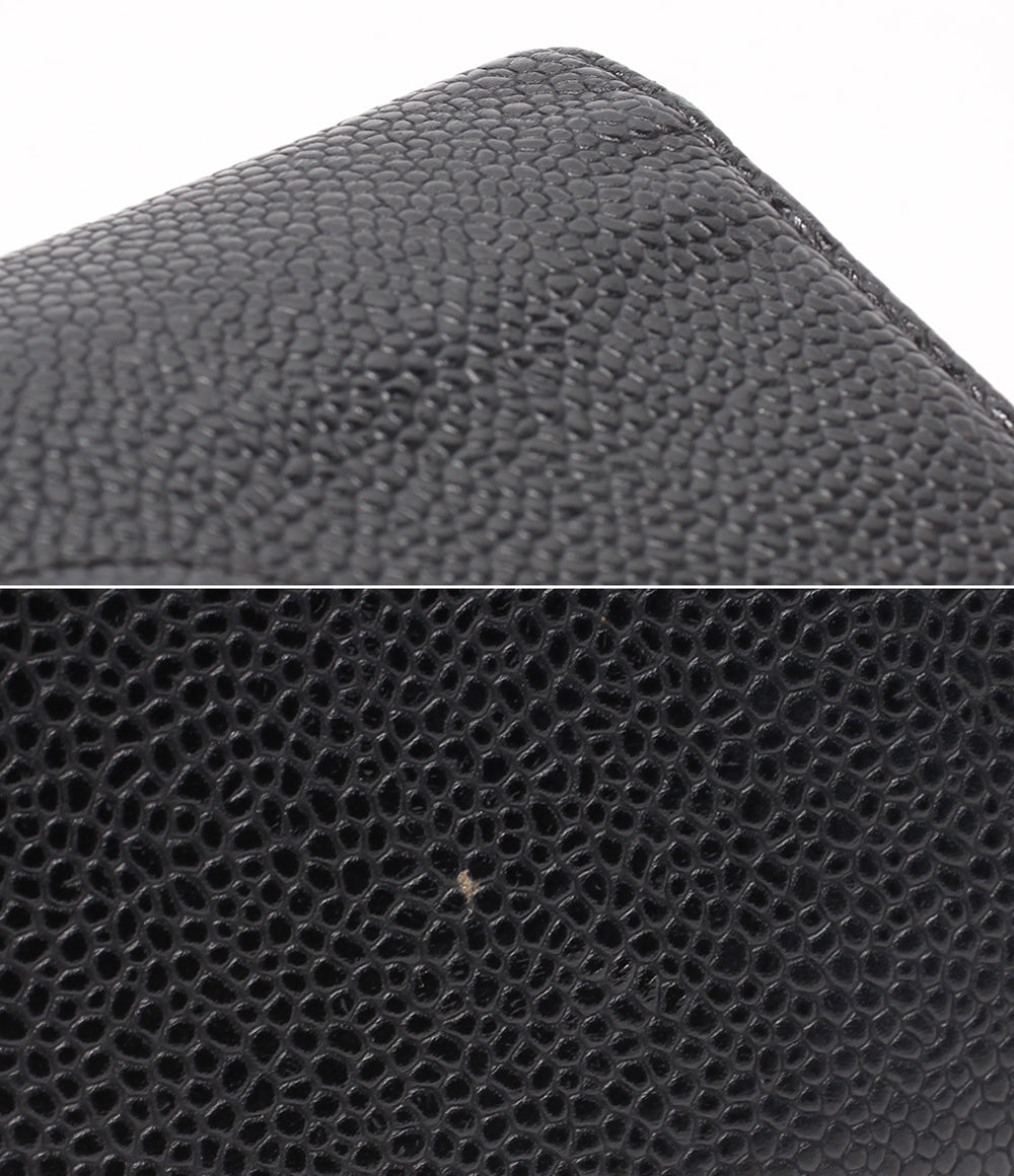 CHANEL 長財布 キャビアスキン ココマーク A48651 レディース シャネル