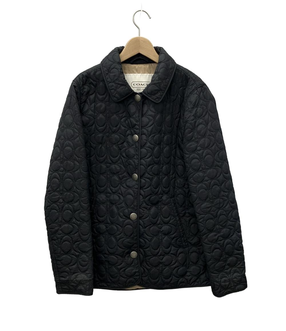 美品✨COACH　コーチ　ラムレザー　本革　キルティング　ベスト　ブラック　M コーチ COACH コーチ 長財布 レディース ストラップ付き COACH