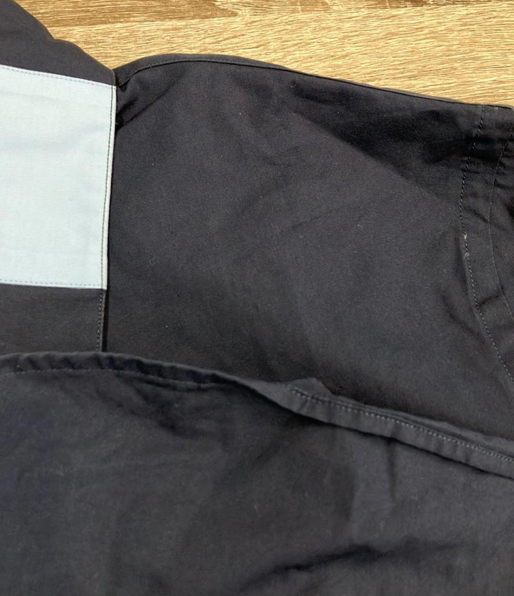 MARNI 半袖シャツ ネイビータンカラーブロック ショートスリーブ チェストポケットコットン100% M05DL0062 S44928 メンズ SIZE 44 (S) マルニ