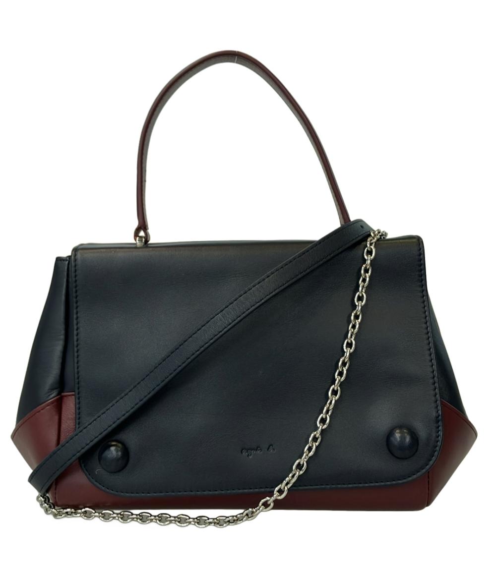 美品！【agnes b】 アニエスベー ハンドバッグ ショルダーバッグ 2way 