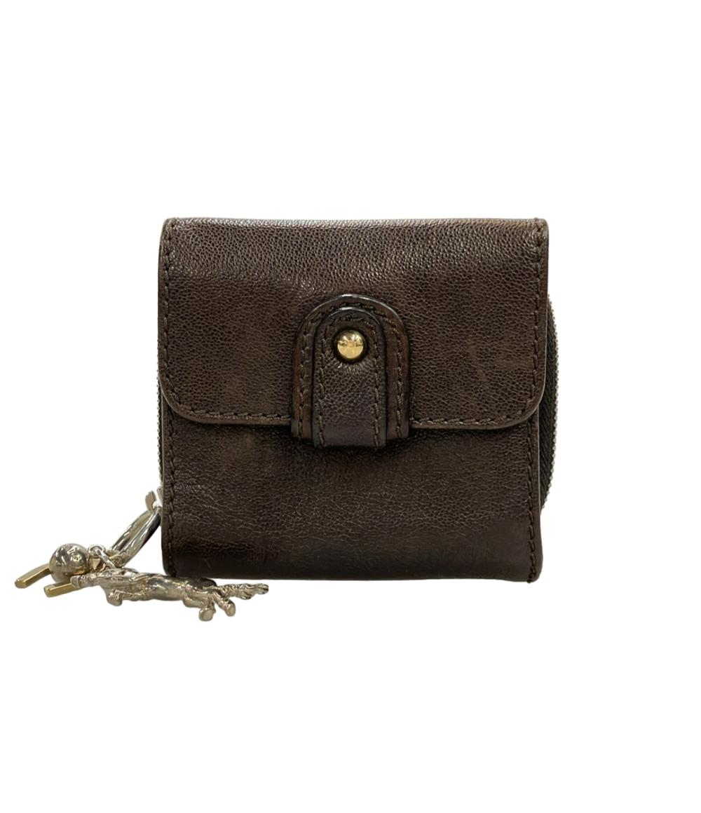 Chloé ブラウンレザー 二つ折り財布 Chloé ブラウン 二つ折り財布 レザー ヴィンテージ - メルカリ