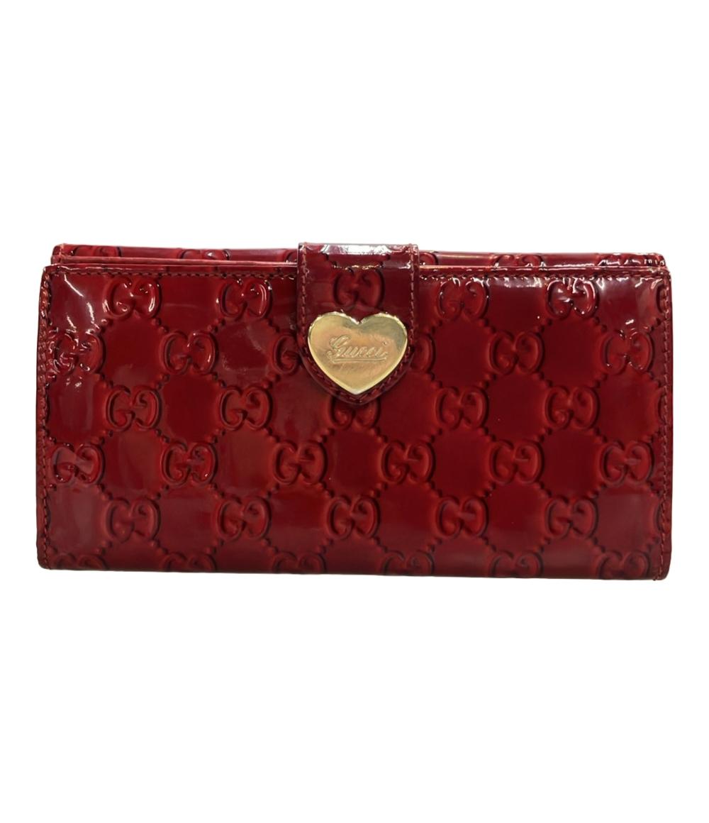 70255◆美品 GUCCI グッチ/ Wホック 二つ折り長財布 ウォレット/ レザー/ グッチシマ ホースビット タッセル/ ブラウン/ 233054 グッチ Wホック 二つ折り 長財布 GG キャンバス レザー ロゴ