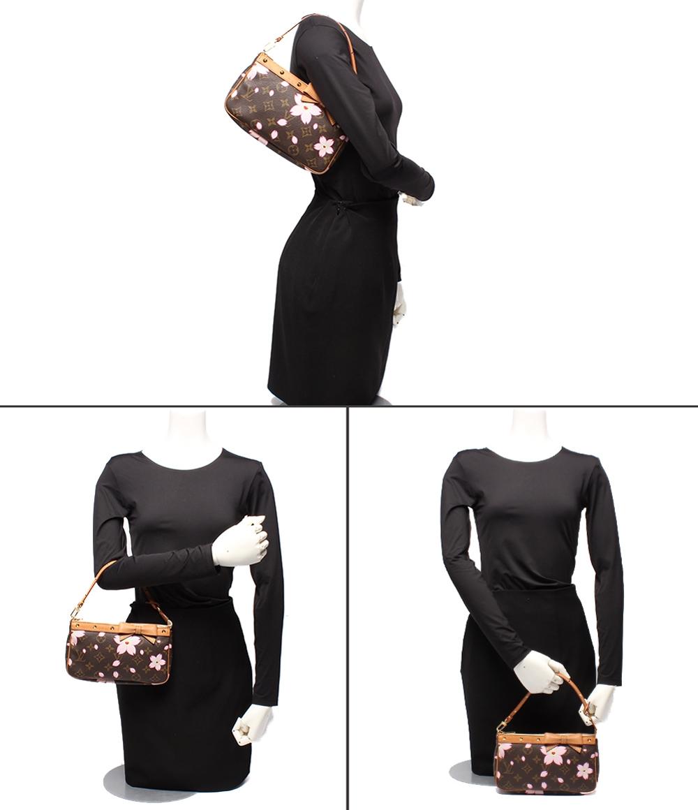 ルイ・ヴィトン アクセサリーポーチ ハンドバッグ ショルダーバッグ 肩掛け 村上隆 ポシェット アクセソワール モノグラムチェリーブロッサム M92006