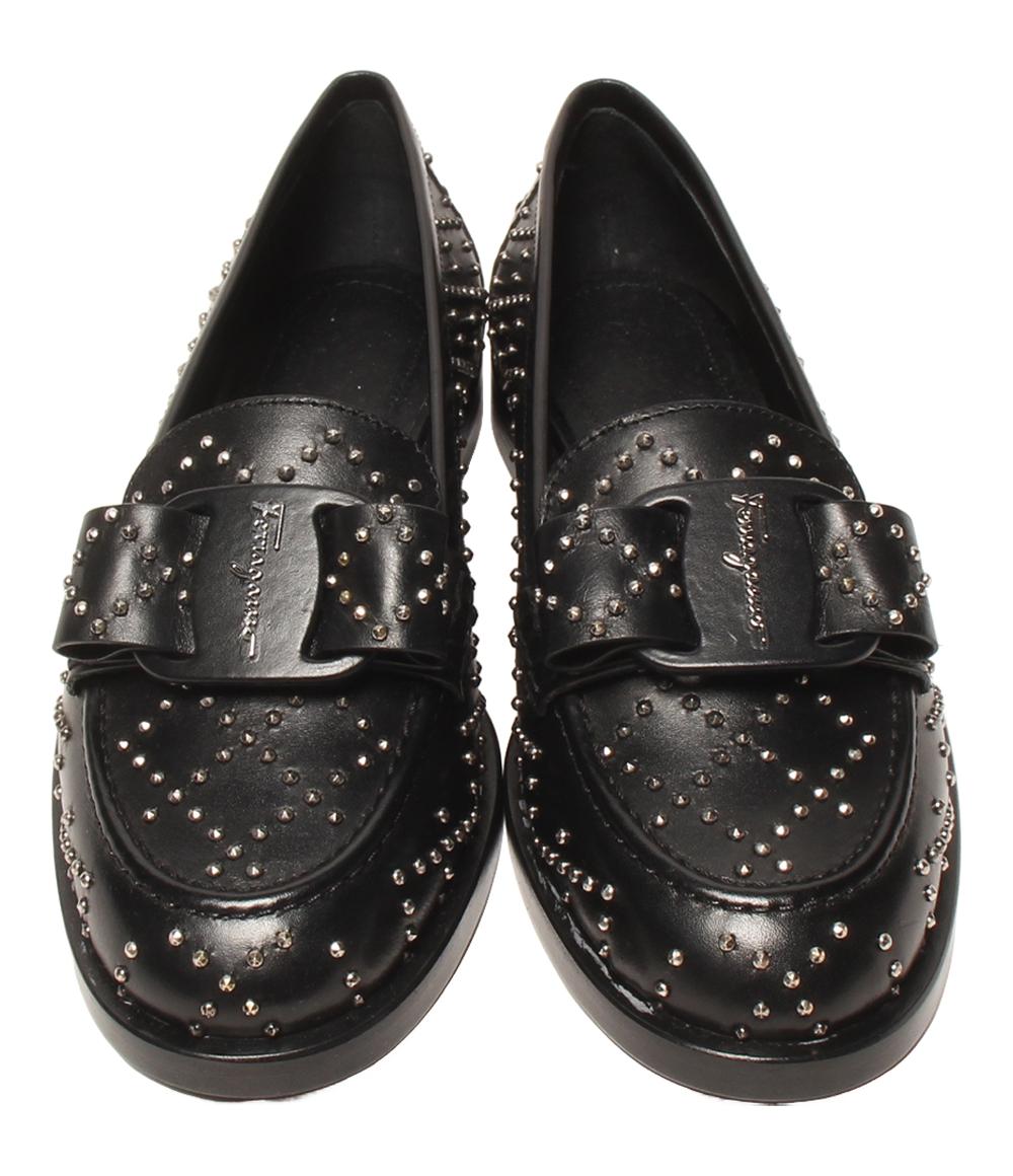 美品 サルヴァトーレフェラガモ ローファー VIVALDO スタッズ レディース SIZE 4 1/2 (XS) Salvatore Ferragamo