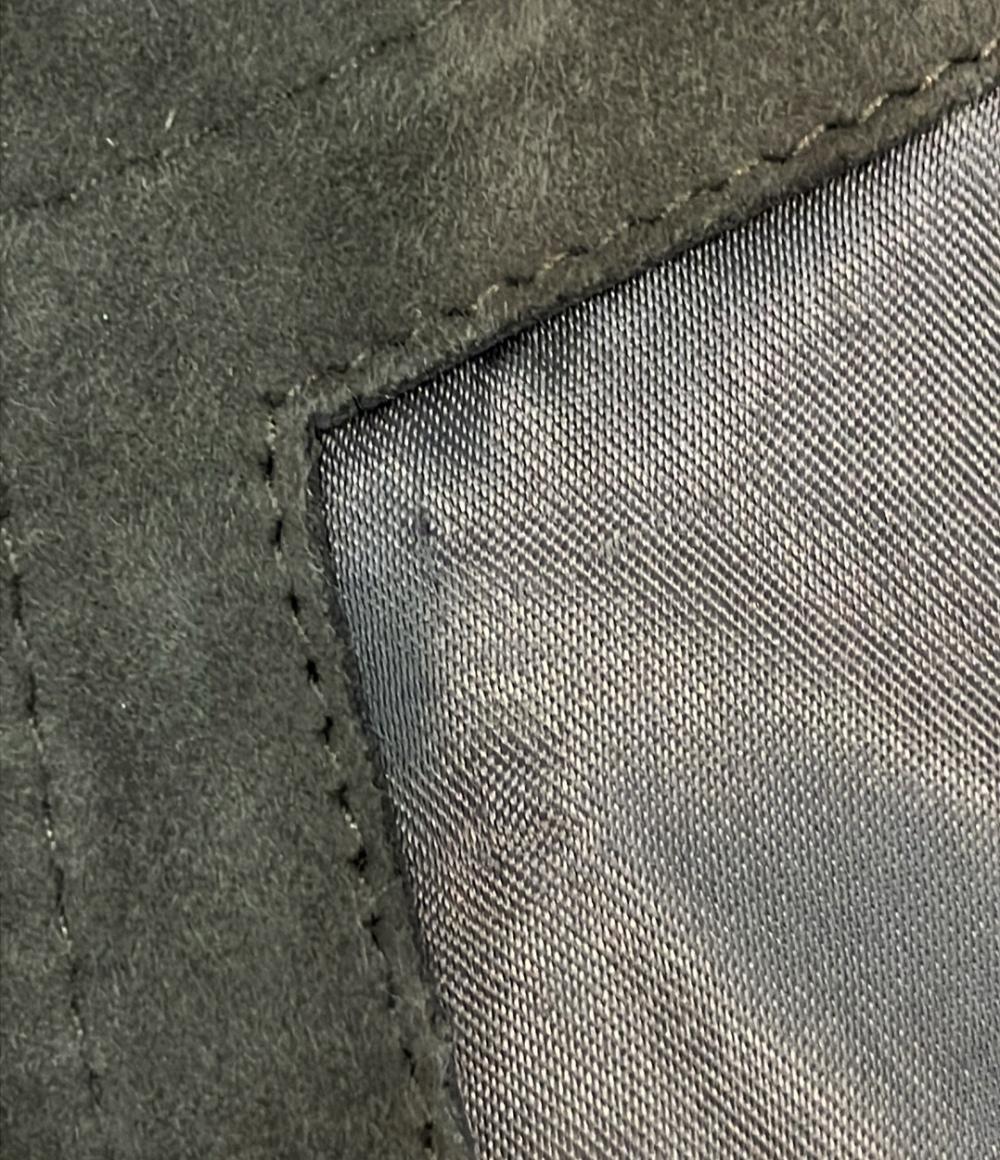 LOEWE ノーカラージャケット レザー スエード レディース SIZE 40 (M) ロエベ