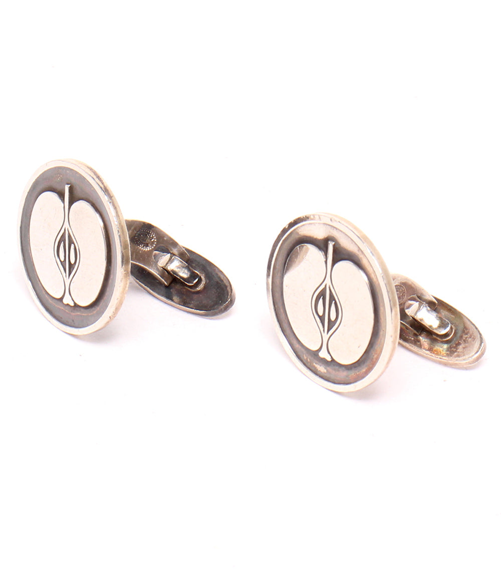 Georg Jensen カフス SV925 111 アップル柄 リンゴ柄 メンズ ジョージジェンセン