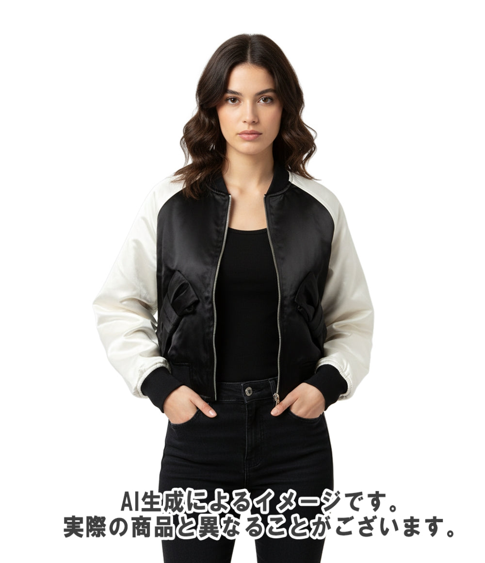 COMME des GARCONS GIRL ブルゾン リボンディテール ボンバージャケット 24AW モード NN-J010 レディース SIZE M コムデギャルソンガール