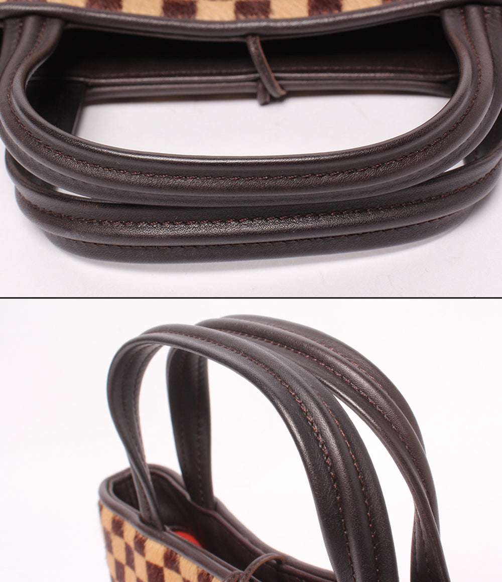 LOUIS VUITTON ハンドバッグ ハラコ インパラ ダミエソバージュ M92133 ルイ・ヴィトン