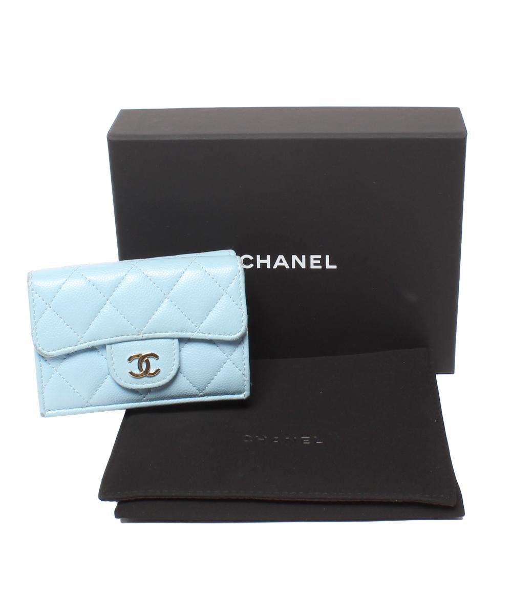 シャネル 三つ折り財布 キャビアスキン レディース CHANEL