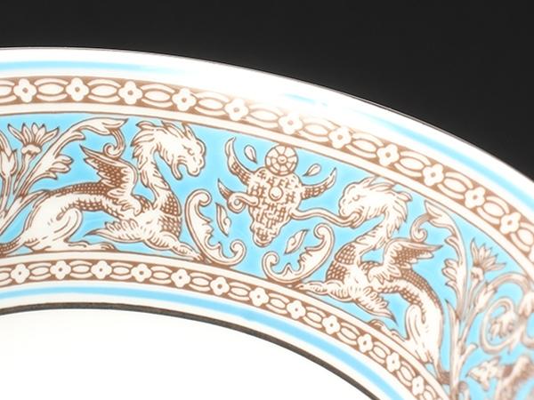 美品 ウエッジウッド カップ&ソーサー 2客セット ペア フロレンティーン ターコイズ WEDGWOOD