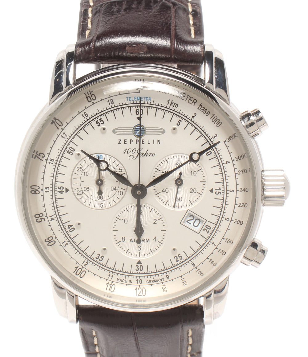 美品 ZEPPELIN 腕時計 100周年記念 クオーツ 7680-1 メンズ 
