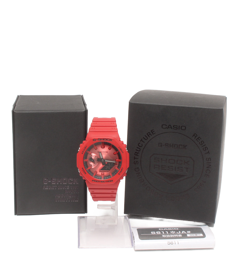 美品 CASIO 腕時計 G-SHOCK クオーツ GA-2100RRB メンズ カシオ