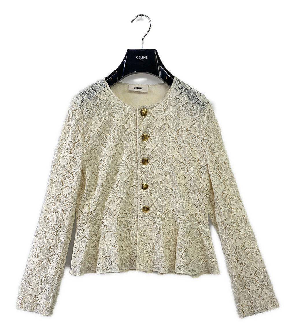 セリーヌ 美品 チェルシージャケット レース 24SS レディース