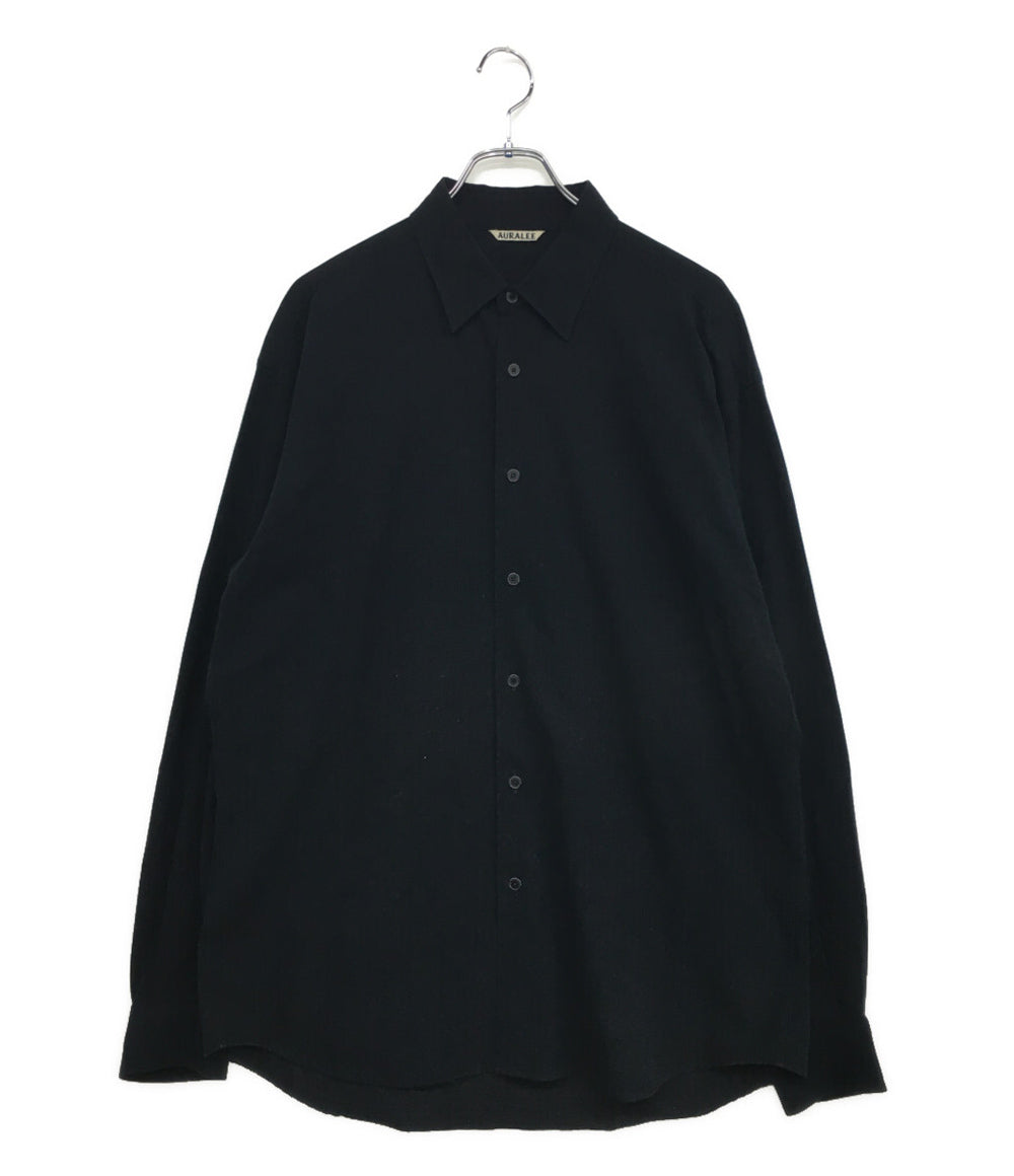 オーラリー 長袖シャツ HARD TWIST COTTON SILK VIYELLA SHIRT