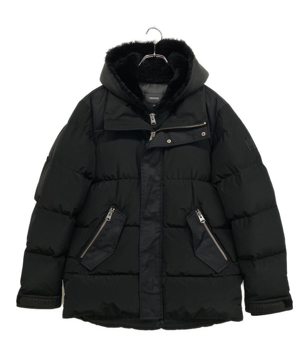 MACKAGE ダウンコート フーディ ブラック ライリー メンズ SIZE 40