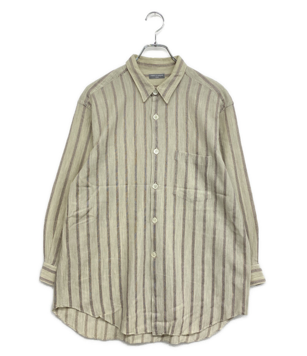 COMME des GARCONS HOMME 長袖シャツ ストライプ ウール HB-070180