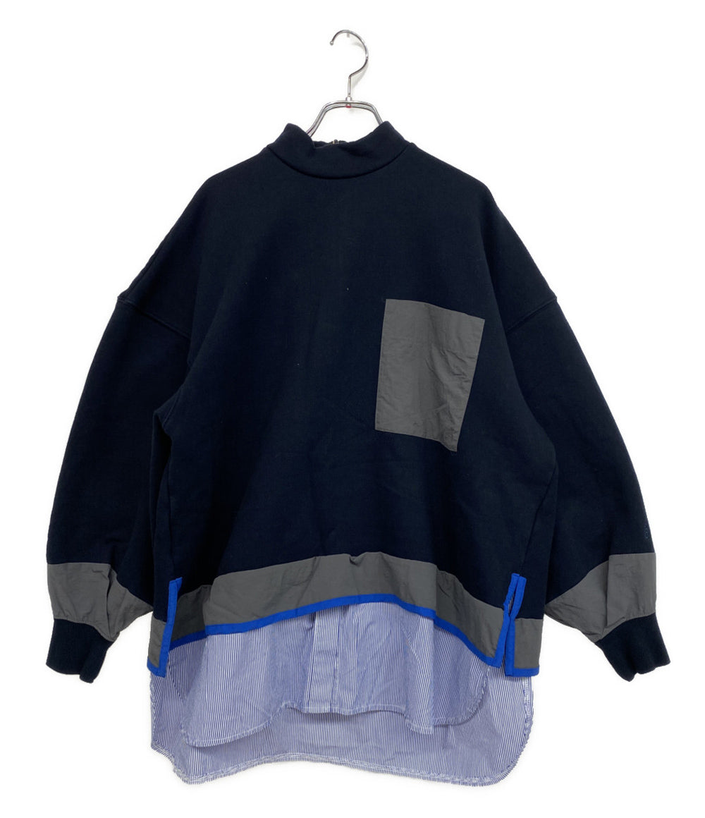 nagonstans ナゴンスタンス レイヤード風スウェットシャツ 切替