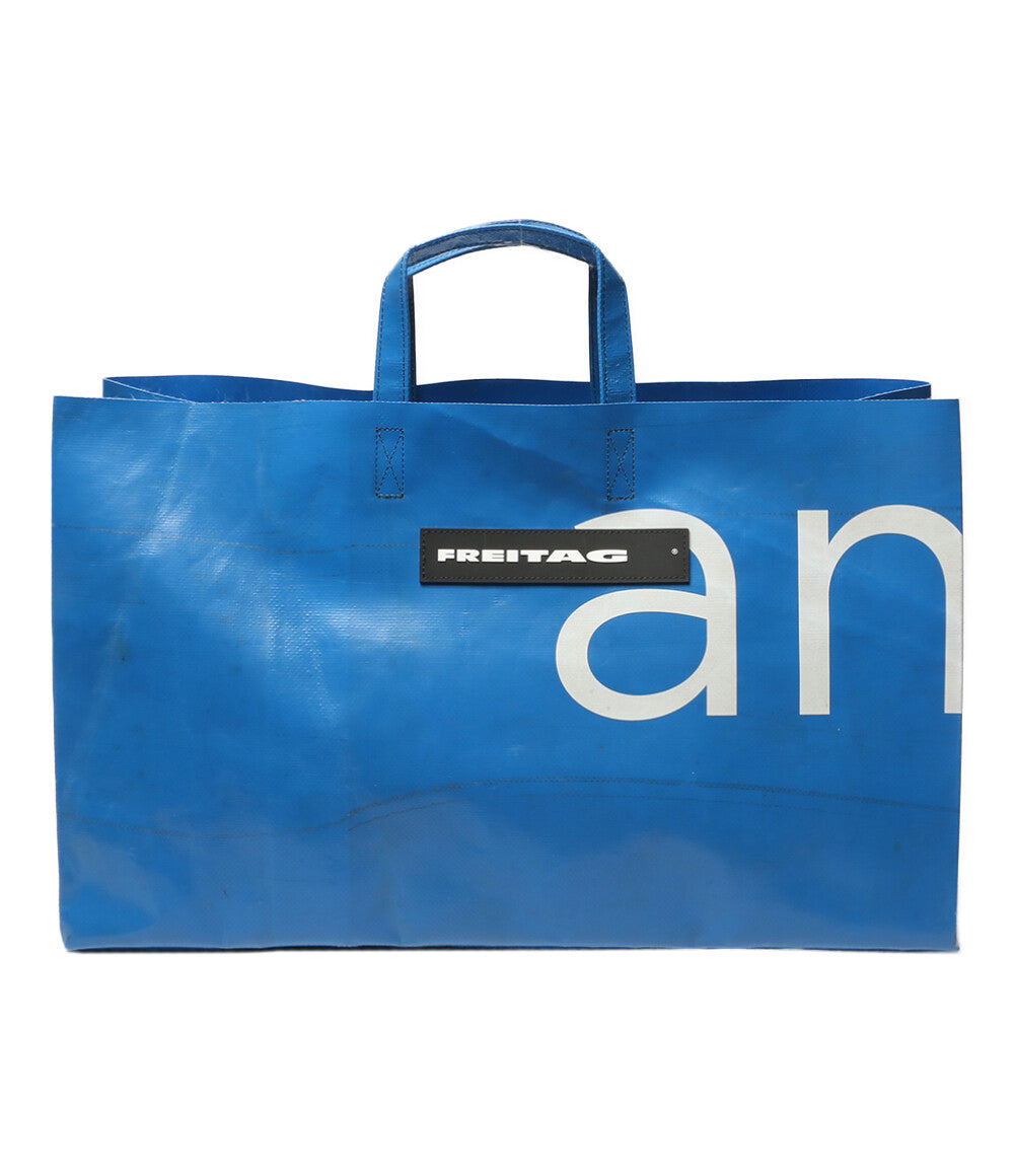 FREITAG トートバッグ 青 Mロゴ ポーチ付き FREITAG トートバッグ 青 M