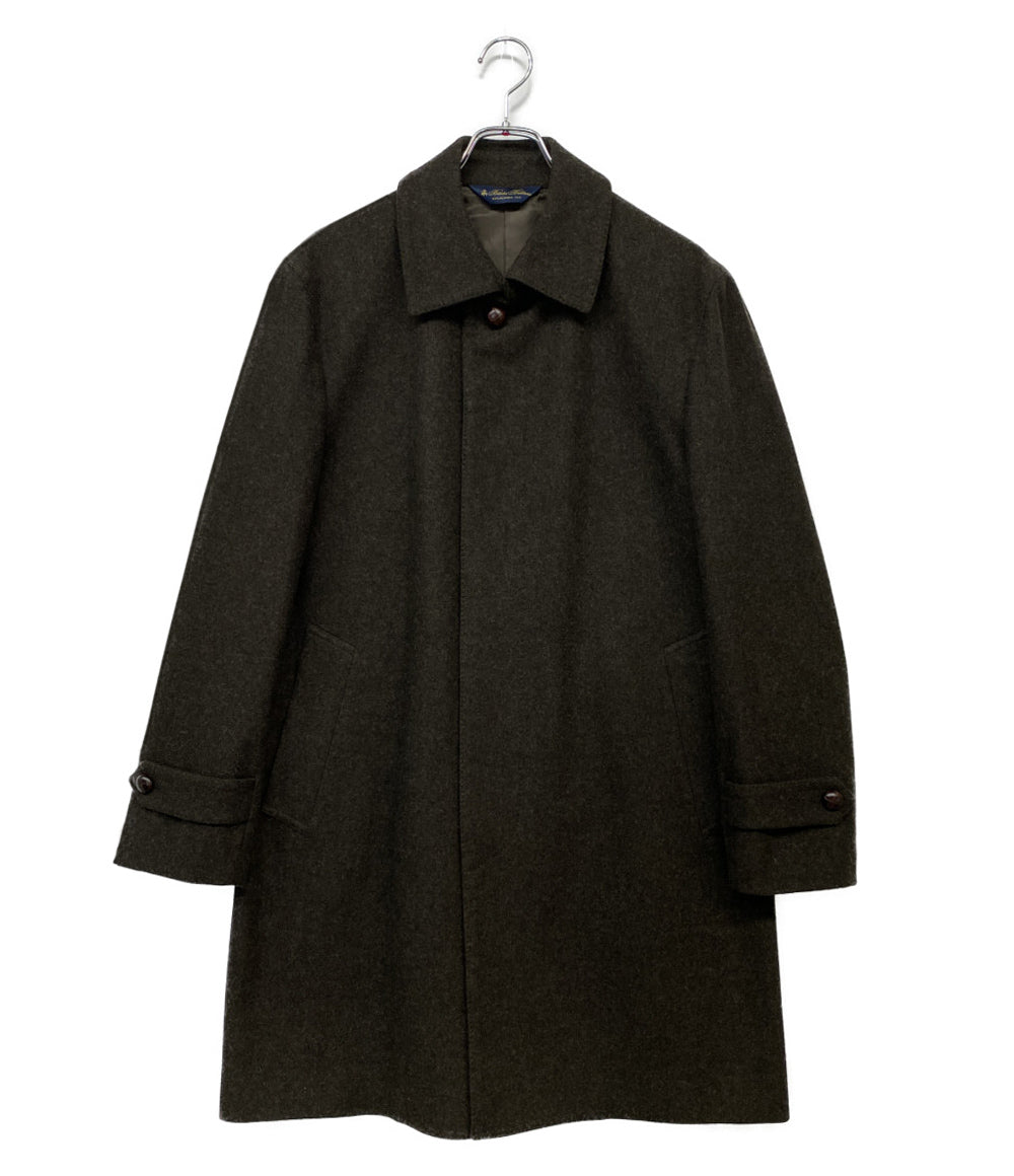 美品 Brooks Brothers ウールステンカラーコート ブラウン メンズ SIZE