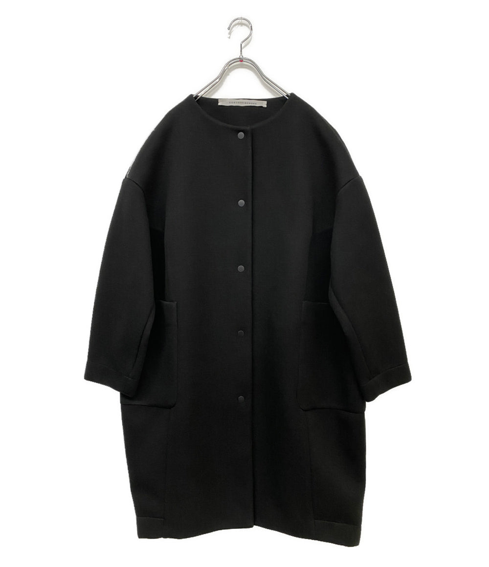 COGTHEBIGSMOKE（コグザビッグスモーク）コート COGTHEBIGSMOKE コグザビッグスモーク ノーカラーコート ブラック 5802