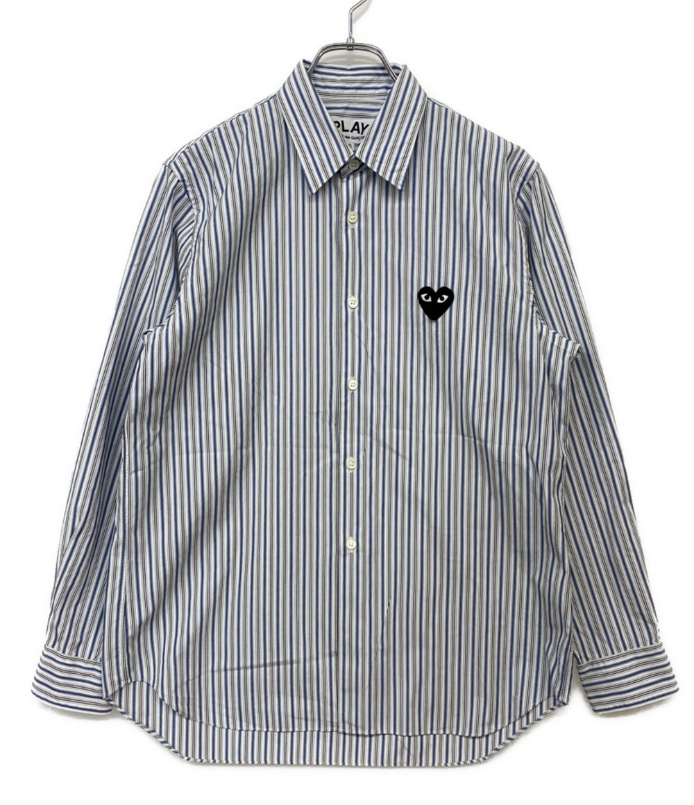 PLAY COMME des GARCONS 長袖シャツ ストライプ AZ-B016 メンズ SIZE S
