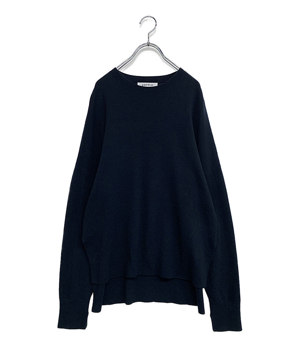 ENFOLD 変形ニット ネイビー レディース SIZE 38 エンフォルド