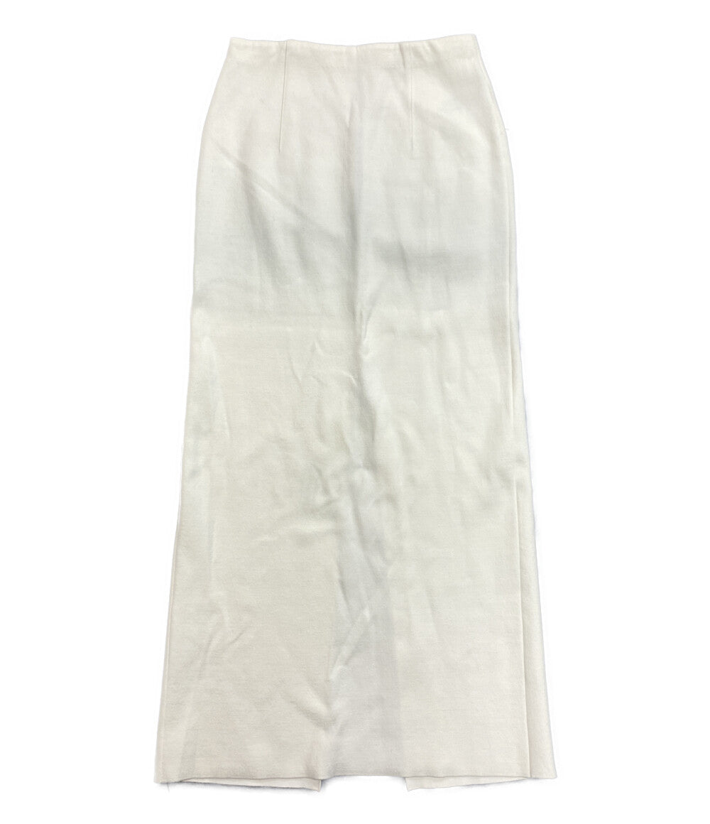 美品 AURALEE スカート A25SS02WF ホワイト バックスリット レディース