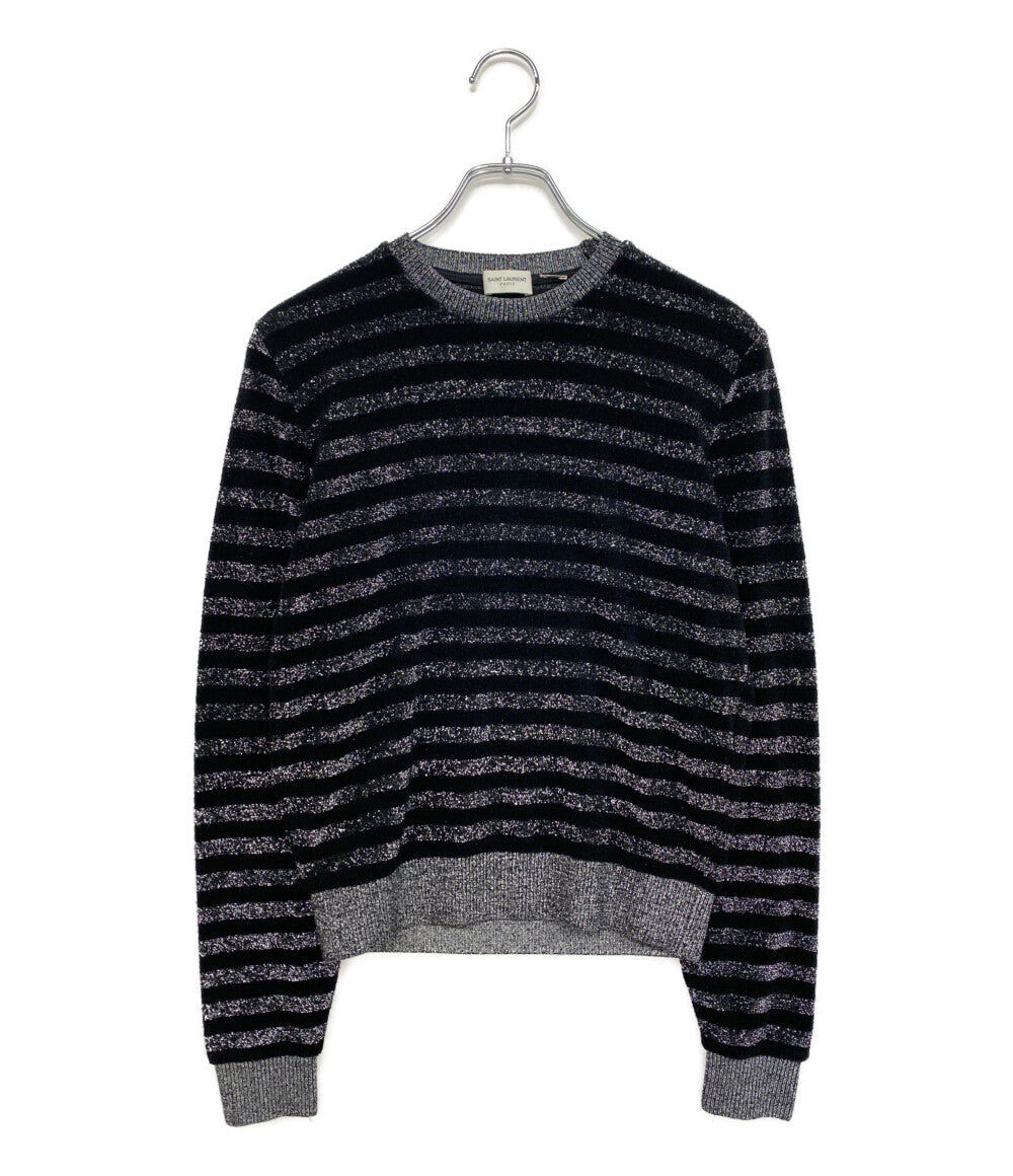 美品 Saint Laurent ラメニット 2019 578692 レディース SIZE XS サン 