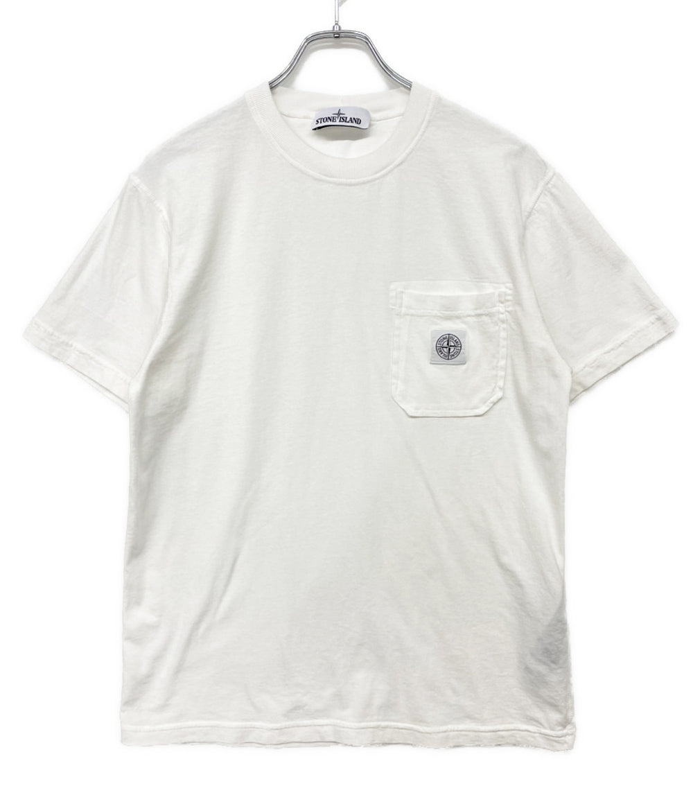 STONE ISLAND 半袖Tシャツ ポケット ホワイト メンズ SIZE M STONE ISLAND 半袖Tシャツ ポケット ホワイト メンズ SIZE M