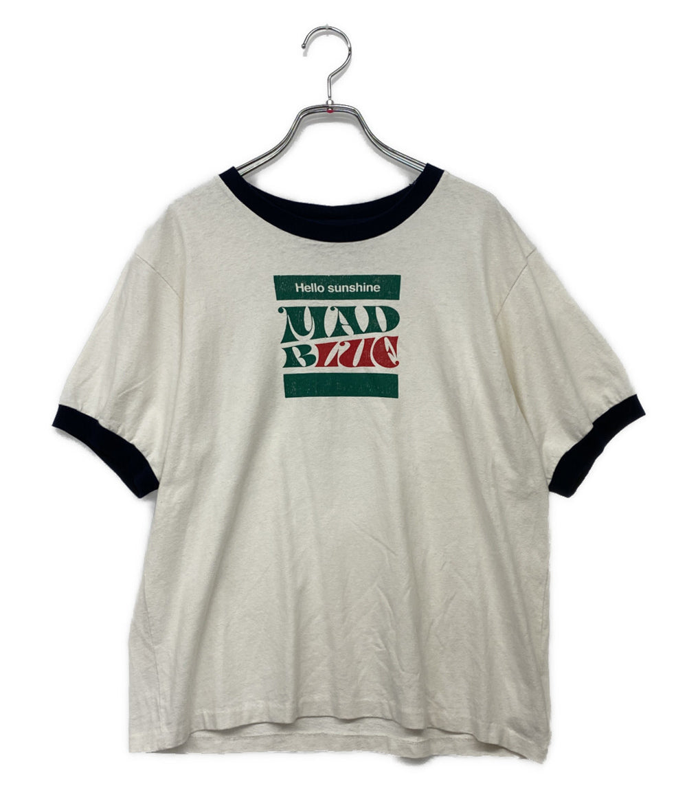 MADISONBLUE 半袖Tシャツ ヴィンテージ加工 リンガーT レディース