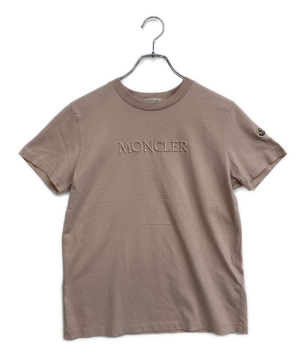 MONCLER 半袖Tシャツ ピンク 胸元ロゴ 24SS レディース SIZE M