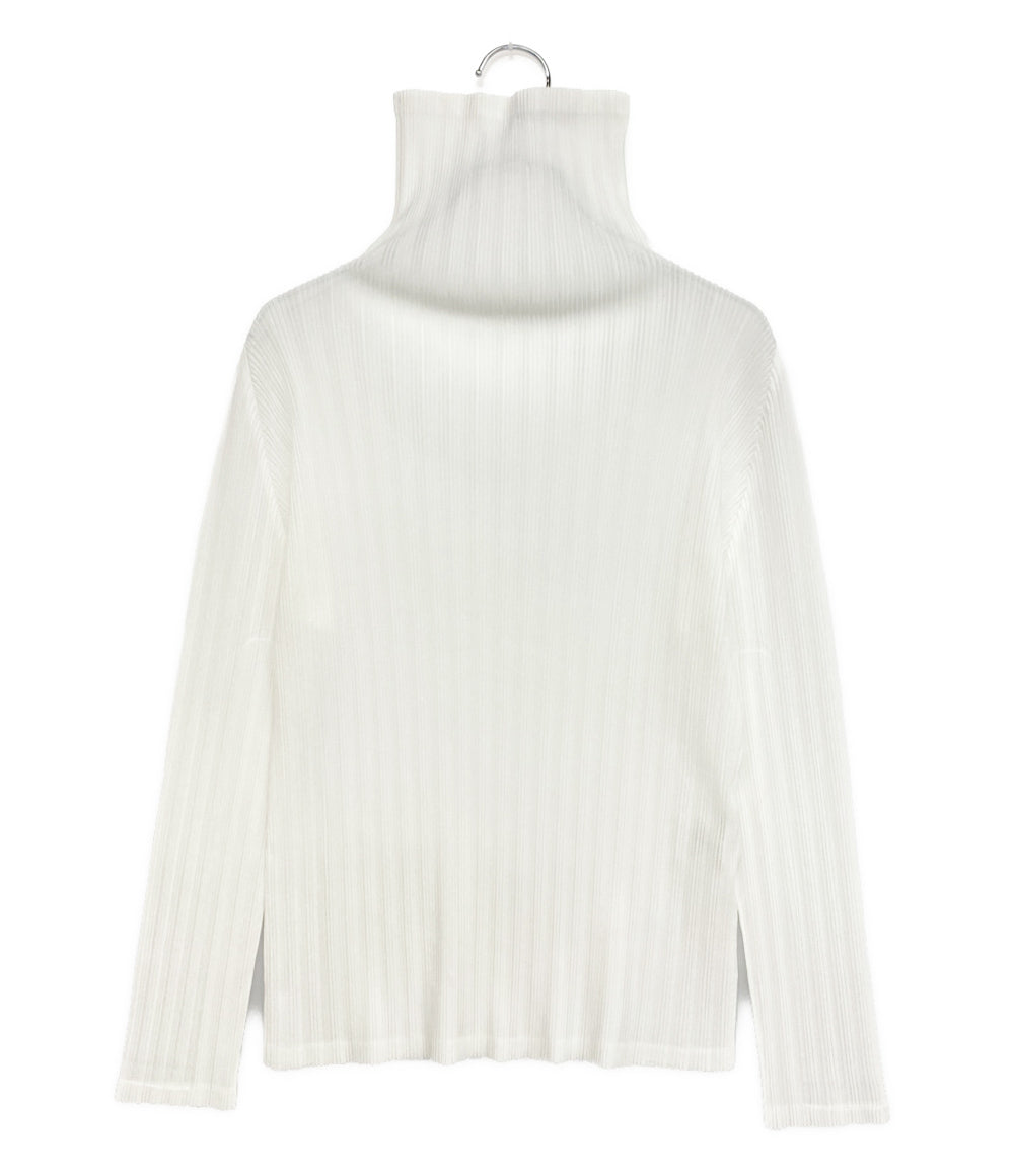 PLEATS PLEASE ハイネック長袖PP55-FK113 PLEATS PLEASE 長袖シャツ PP55-FK113 ホワイト ハイネック レディース
