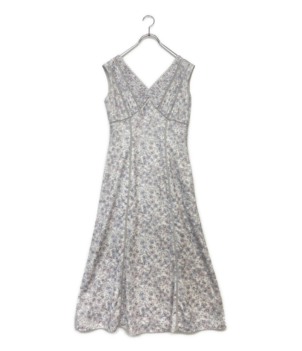 美品 Her lip to ノースリーブワンピース Lace Trimmed Floral Dress