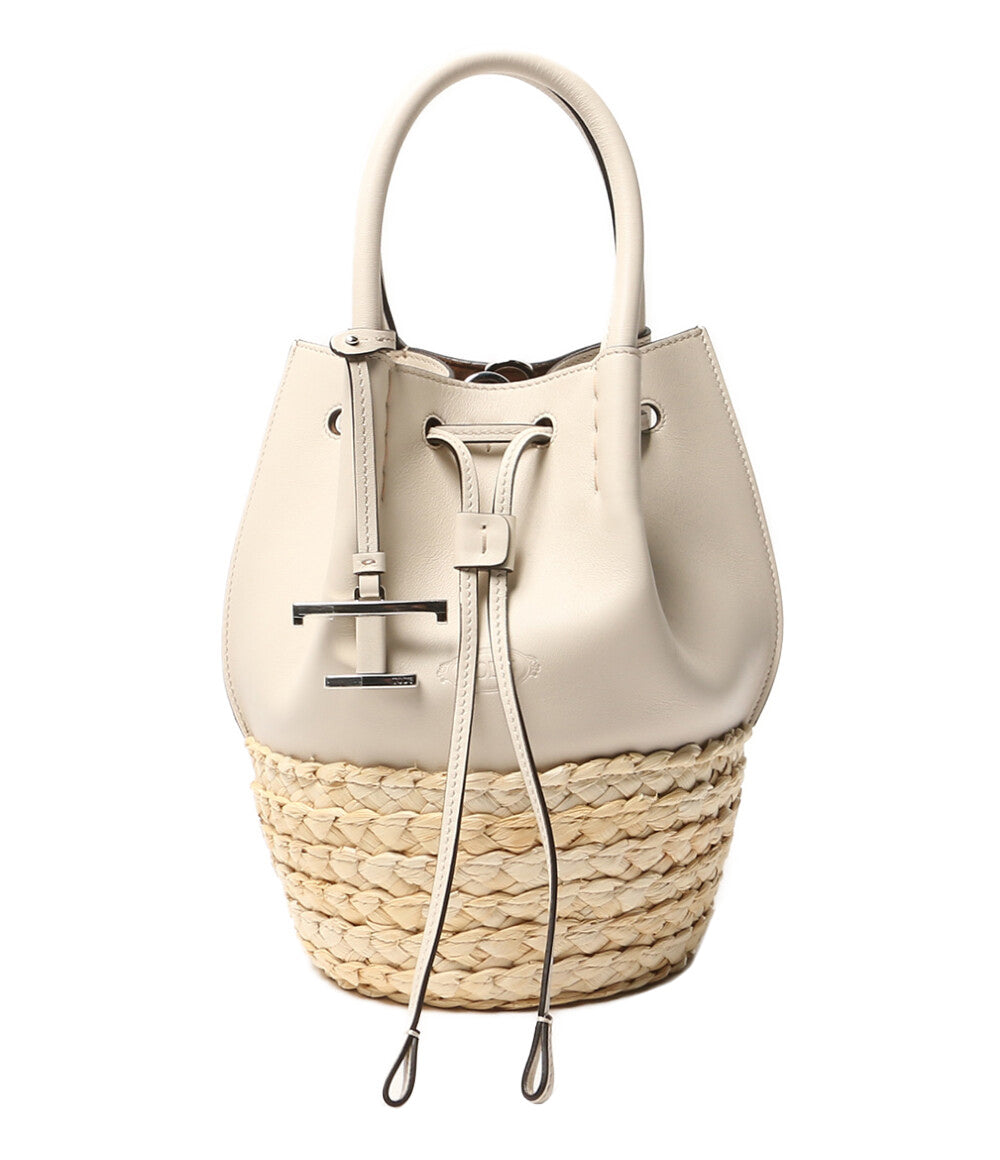 ✨極美品✨ TOD'S トッズ ゴンミーニ かごバッグ ショルダーバッグ TOD'S ショルダーバッグ カゴバッグ レザー ホワイト レディース