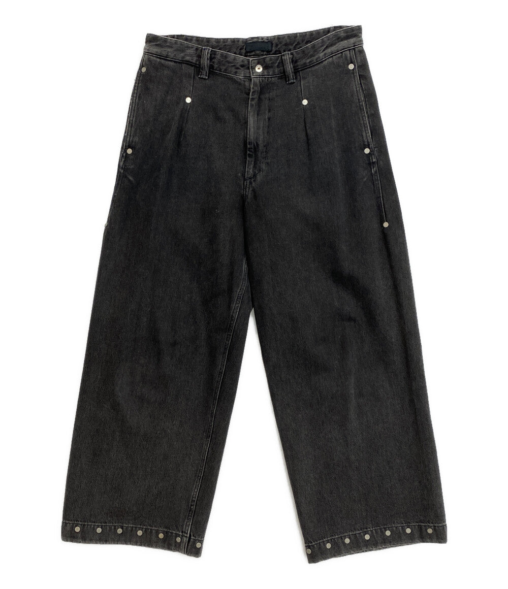 Omar Afridi オマールアフレディ　パンツ　46番 Omar Afridi オマールアフリディ デニムパンツ RIVETED WIDE CROPPED