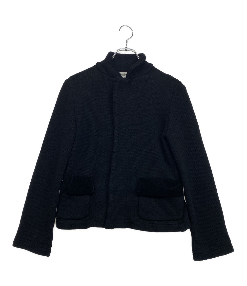 ローブドシャンブルコムデギャルソン ウールテーラードジャケット4B ブラック ウールギャバ 3B Jacket | COMME DES GARCONS HOMME