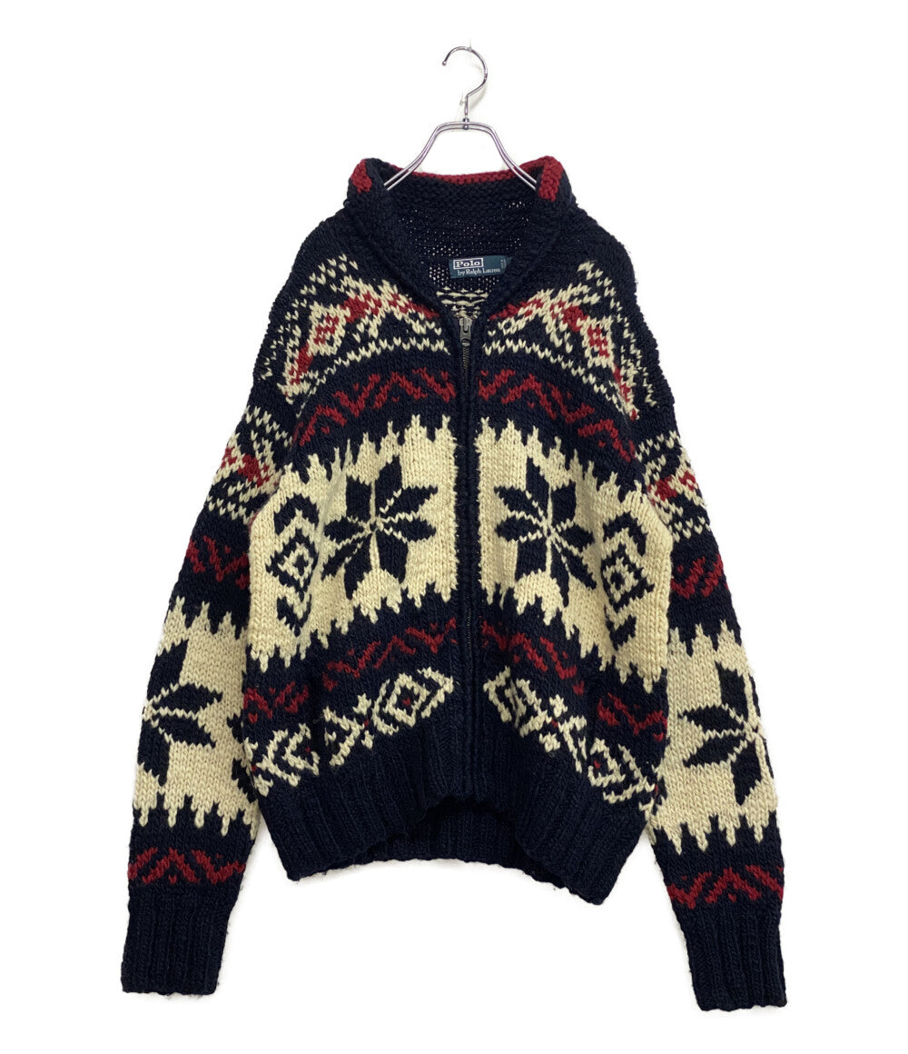 POLO RALPH LAUREN セーター ノルディック柄 フルジップ カウチン