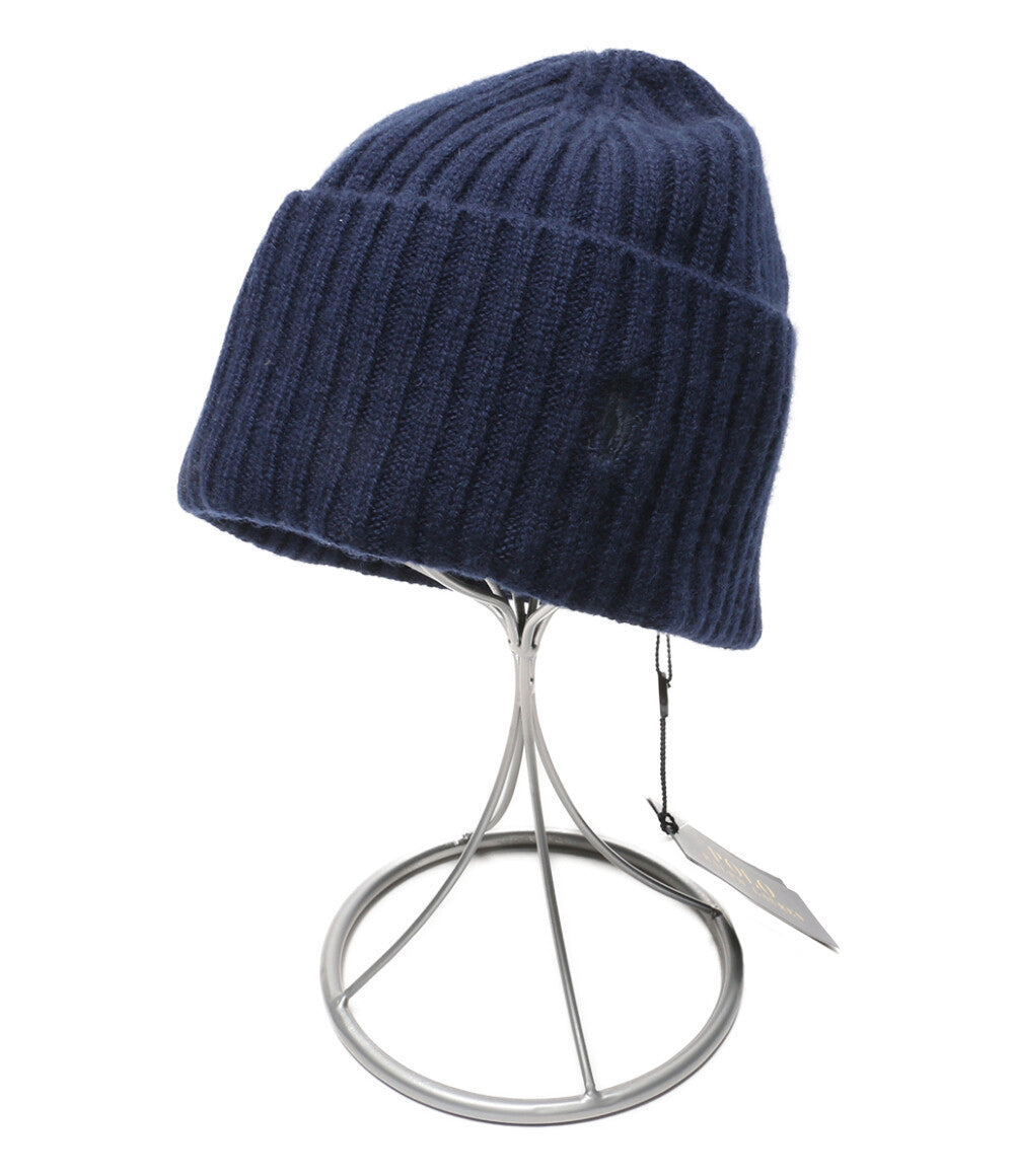 美品 POLO RALPH LAUREN ニット帽 ビーニー PC1333 ネイビー メンズ