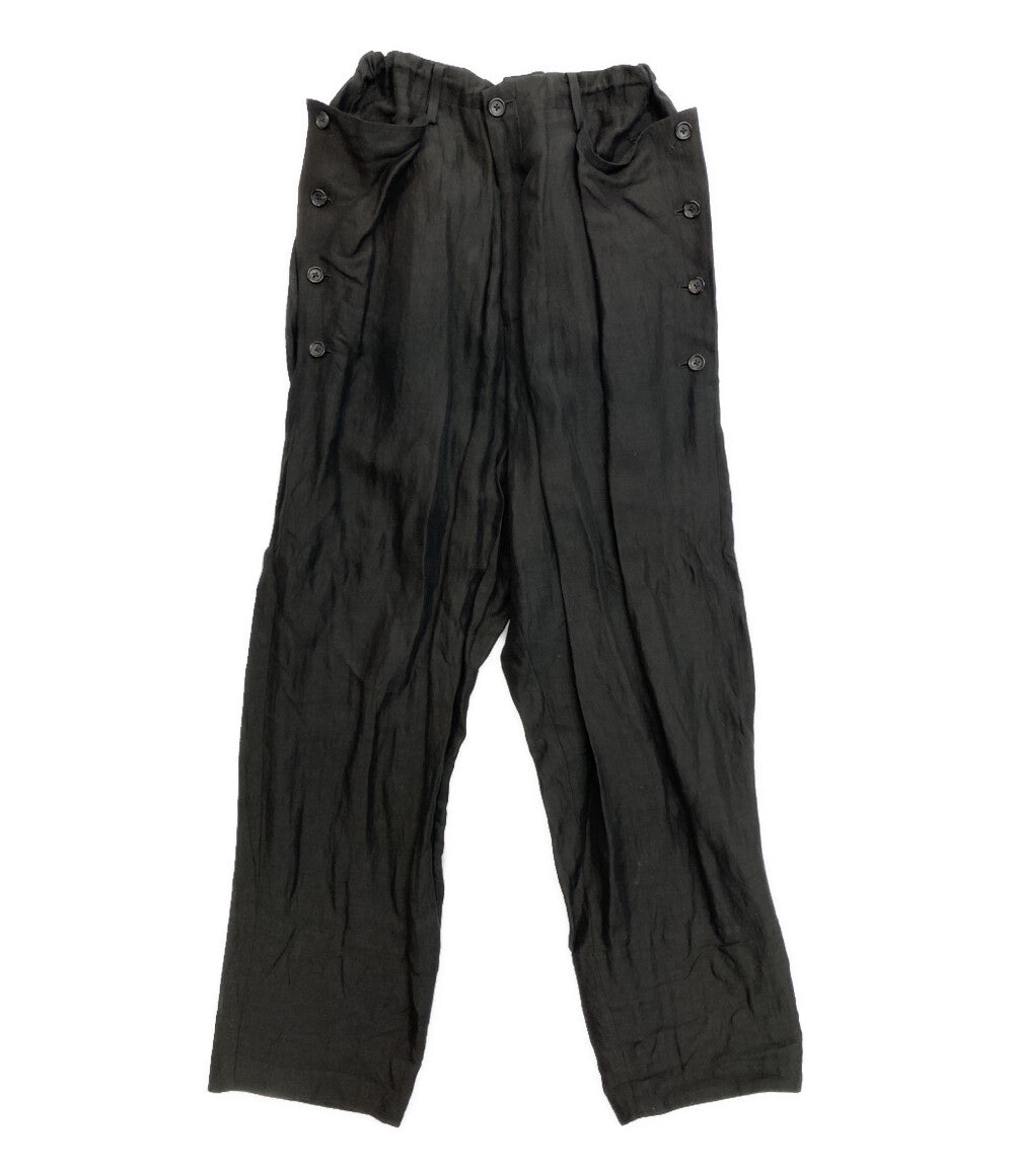 YOHJI YAMAMOTO POUR HOMME サイドボタンリネンパンツ 23SS メンズ