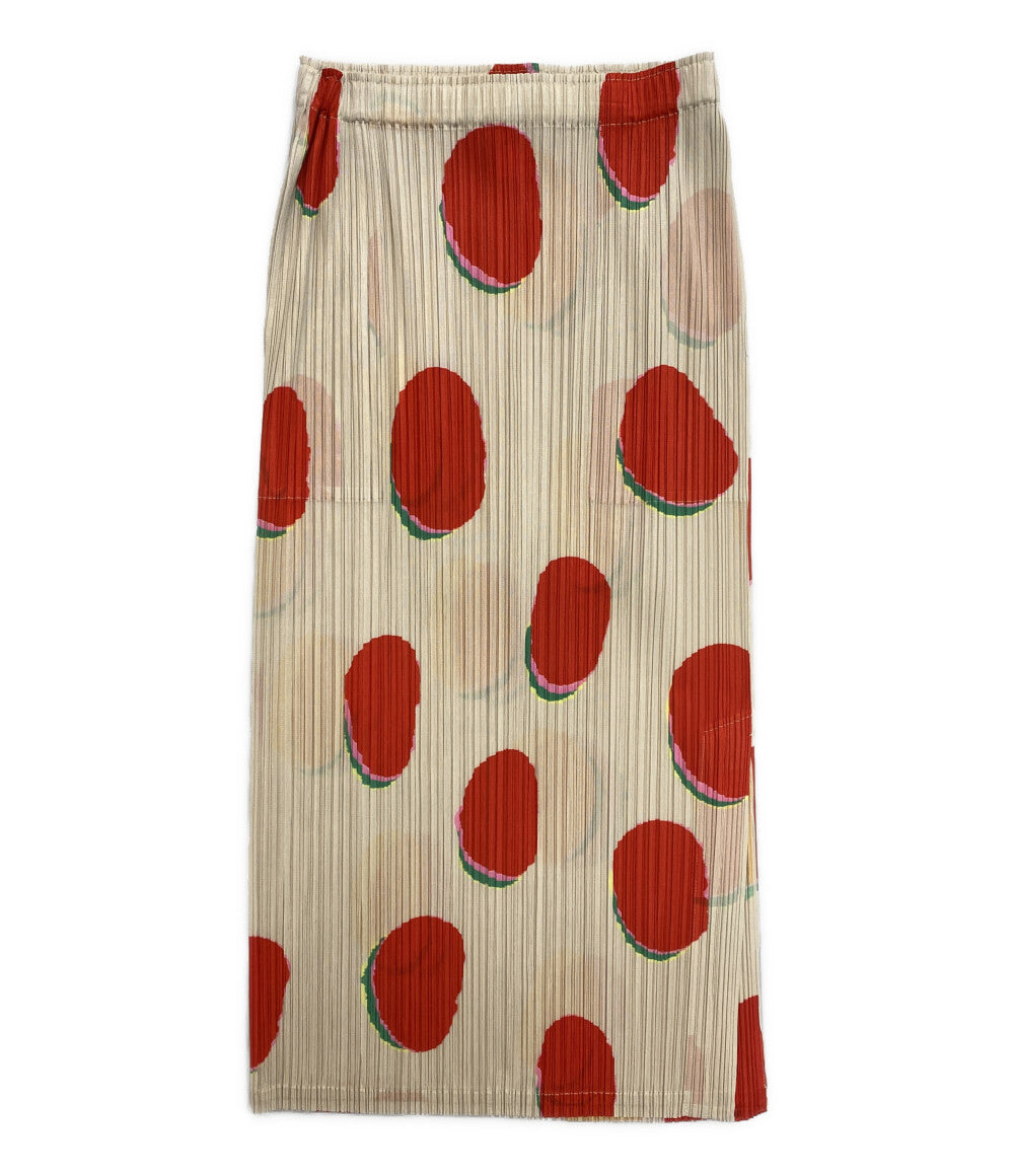PLEATS PLEASE スカート BEAN DOTS 総柄 24ss PP41JG675 レディース 