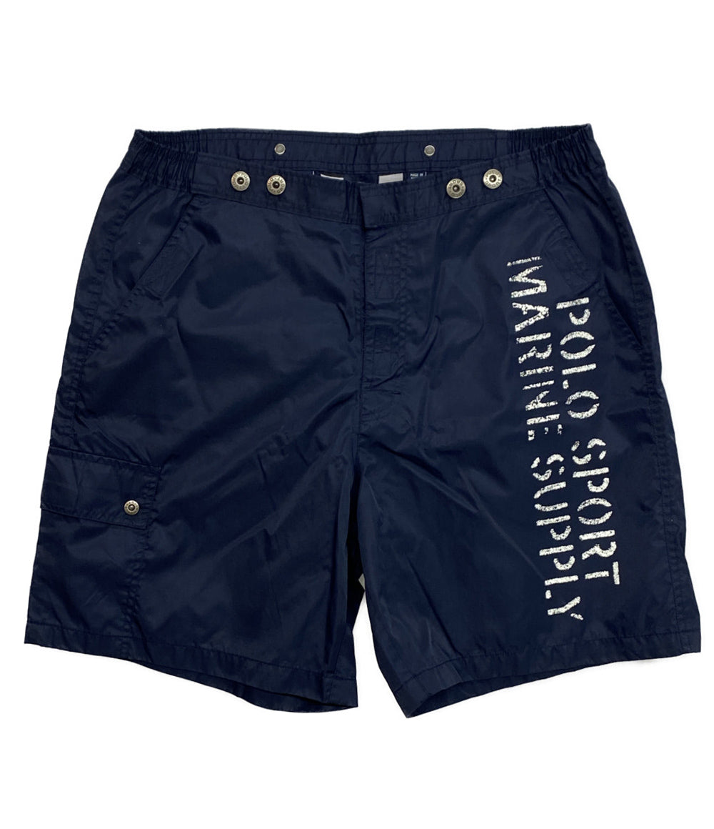 POLO SPORT ナイロンパンツ ネイビー/ブラック POLO SPORTS ショートパンツ オールド ナイロン ステンシル メンズ