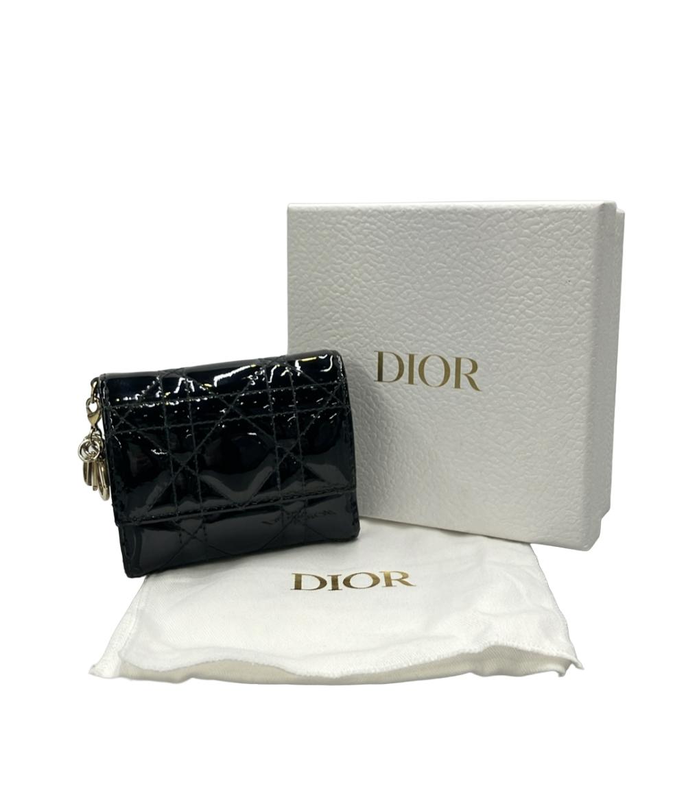 Christian Dior 三つ折り財布 カナージュ レディ ディオール ロータスウォレット レディース クリスチャンディオール