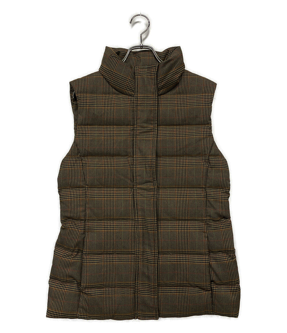RALPH LAUREN/ラルフローレン ダウンベスト RN 41381 カーキ系/ホワイト系ロゴ M(8/10)　 ラルフローレンPolo Ralph Lauren リバーシブル ダウンベスト