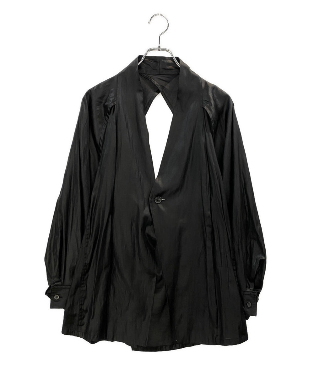 【希少❤︎美品】 イッセイミヤケ 長袖　トップス　シワ加工　ブラック　黒Ｌ　伸縮性 ISSEY MIYAKE イッセイミヤケ カットソー シワ加工 ランダムプリーツ