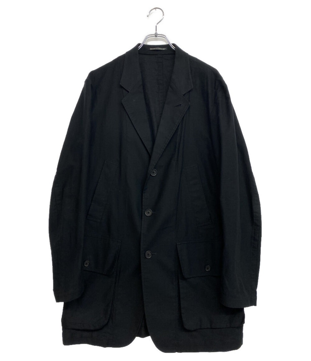 95AW Yohji Yamamoto ヨウジヤマモト テーラードジャケット Yohji Yamamoto POUR HOMME シワギャバスタンドカラー×テーラード