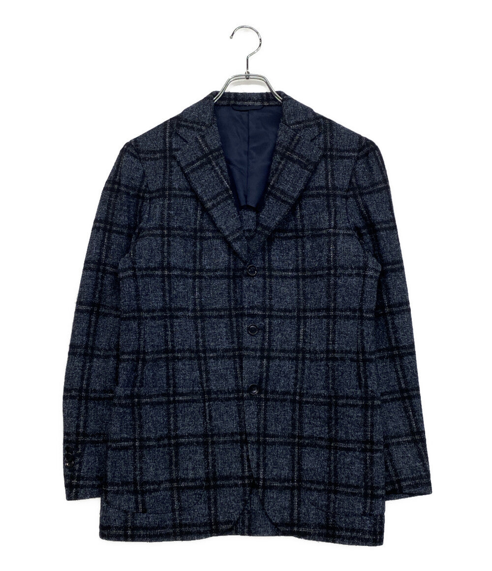 ビームスエフ ジャケット ウィンドウペン ブルー メンズ SIZE 44 BEAMS