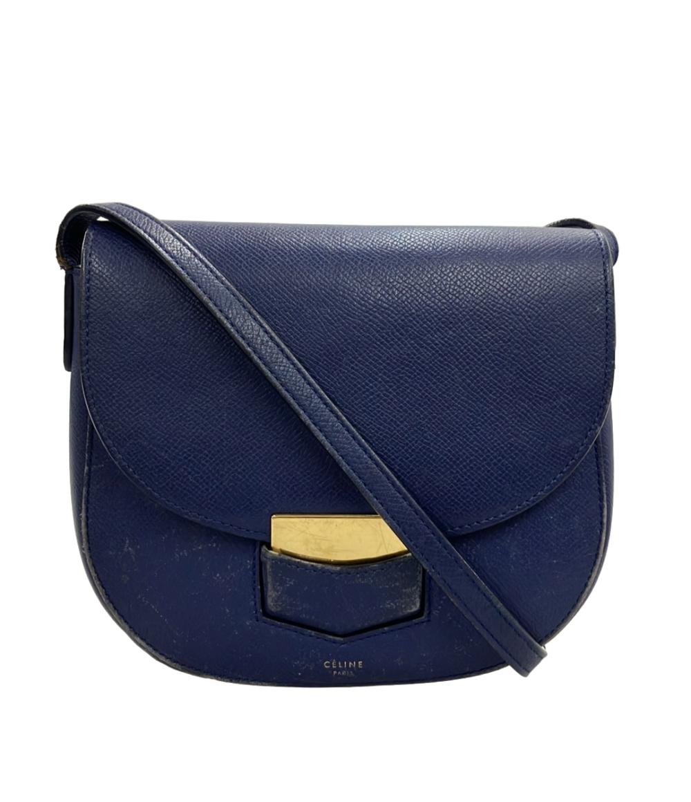 CELINE ショルダーバッグ 斜め掛け カーフレザー レディース