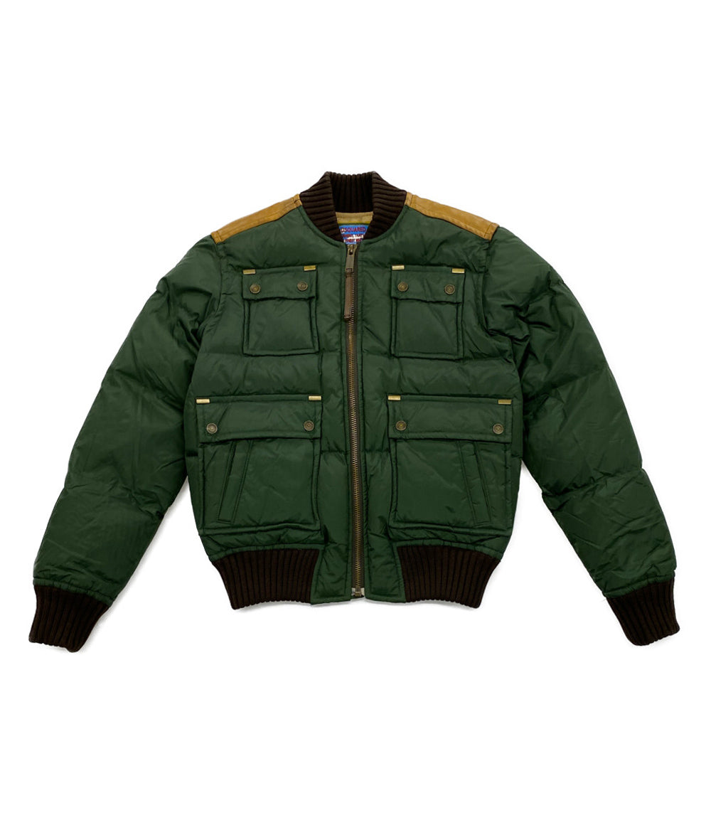 DSQUARED ディースクエアード　ダウンジャケット ディースクエアード ダウンジャケット レザー切り替え メンズ SIZE 44