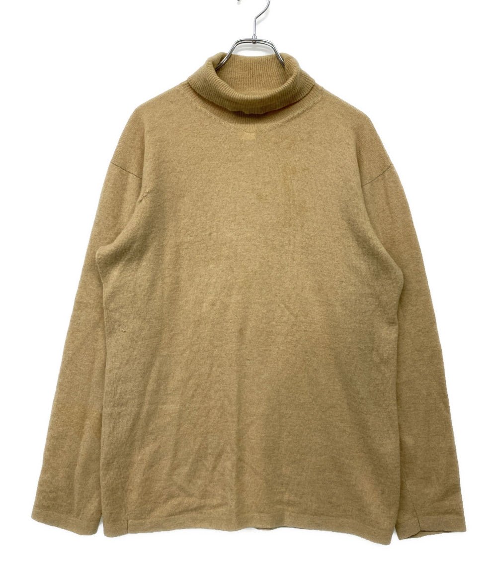 80's Yohji Yamamoto Pour homme ニットポロシャツ YOHJI YAMAMOTO POUR HOMME ニット 80s 丸ロゴ ベージュ メンズ SIZE M