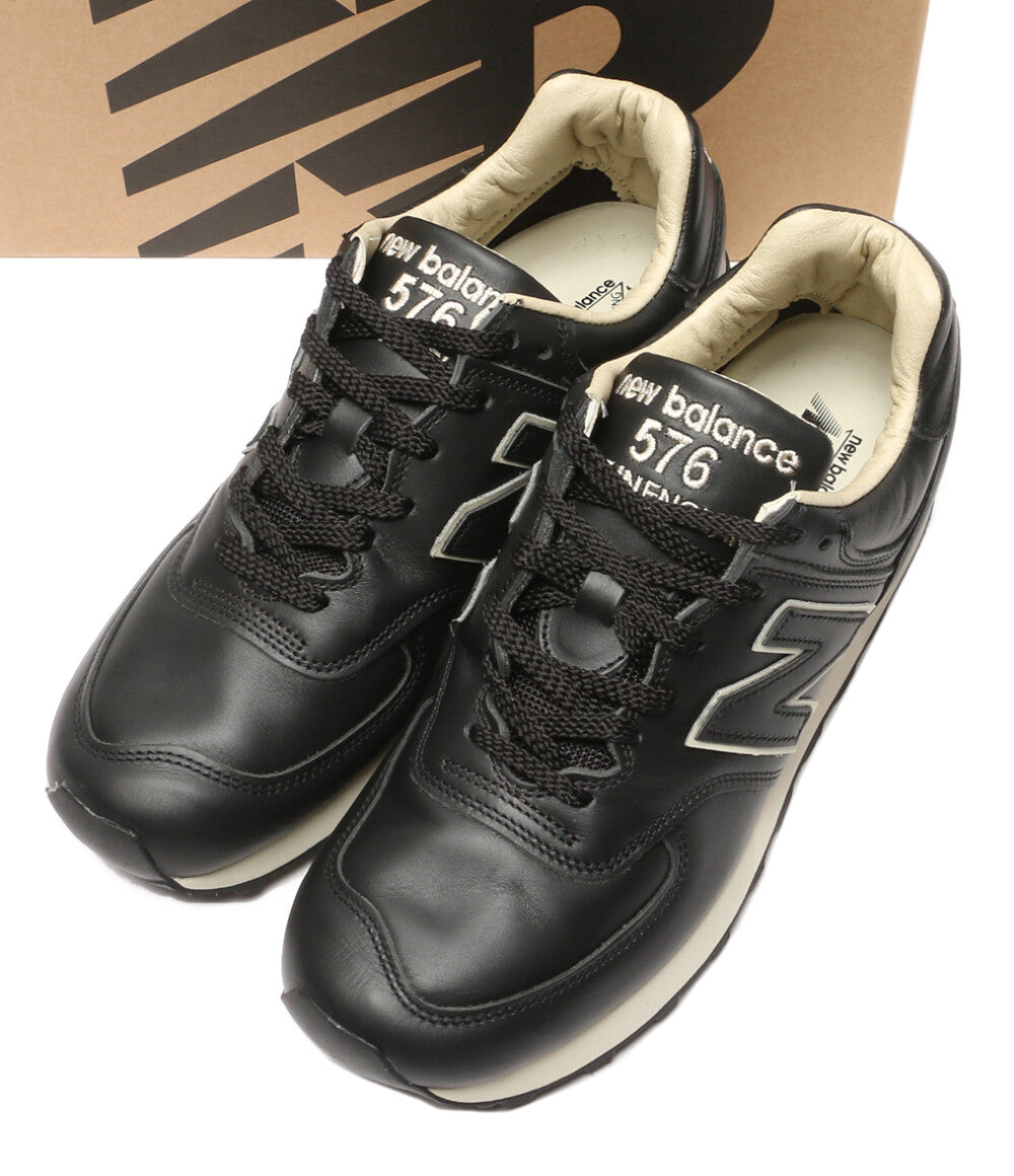 美品 new balance スニーカー レザー ブラック OU576LKK メンズ SIZE